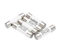 sourcing map 6pcs 500V 5A Fast Blow Fuse, Ceramic Cartridge Fuses Microwave Fuse Current Protection F Type 10x38mm for Electrical Industrial