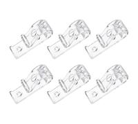 sourcing map 6Pcs 50x15mm Roller Shade Chain and Cord Hold Down, Curtain P Clip Fixation Hook, Bead Chain Tension Device for Roller Blinds, Roman Shades, Clear