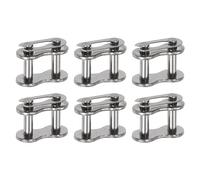 sourcing map 6Pcs #60 Chain Master Connector Link Roller 3/4" Pitch Stainless Steel Standard Connecting Split Links for 12A Chain