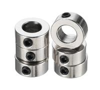 sourcing map 6pcs 6mm Shaft Lock Collar T6 Lead Screw Lock Ring, Stainless Steel Set Screw Collars
