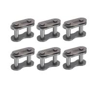 sourcing map 6Pcs #80 Chain Master Connector Link Roller, 1" Pitch Carbon Steel, Standard Connecting Split Links for 16A Chain