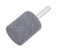 sourcing map 6pcs Abrasive Mounted Stone 1/4" Shank 1" Dia Cylindrical Corundum Grinding and Polishing Head for Engraving Rotary Tool