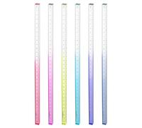 sourcing map 6pcs Acrylic Clear Straight Rulers 30cm Metric Transparent Gradient Three-Dimensional Plastic Ruler Square Cube Measuring Tool for Classroom Office, 6 Color