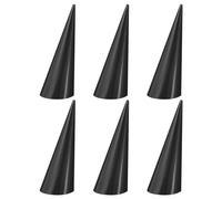 sourcing map 6Pcs Acrylic Ring Display Holder Solid Cone Shape Jewelry Showcase Stand Wedding Rings Organizer for Jewelry Store Bedroom (Black)