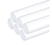 sourcing map 6pcs Acrylic Round Rods 1/2" x 12" Clear Acrylic Dowel Rods Sticks Plastic Sticks Strip for DIY Crafts Lighting Gardening Decorations - 13mm x 300mm