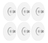 sourcing map 6Pcs Adhesive Wall Mount Screw Hooks, 2.8" Round Drill Free Adhesive Hooks Waterproof Heavy Duty Sticky Wall Mount with M6 Screw Cap Nut for Bathroom Kitchen Hanging Shelf, 16mm