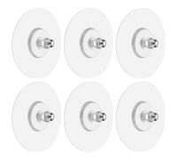 sourcing map 6Pcs Adhesive Wall Mount Screw Hooks, 2.8" Round Drill Free Adhesive Hooks Waterproof Heavy Duty Sticky Wall Mount with M6 Screw Cap Nut for Bathroom Kitchen Hanging Shelf, 12mm