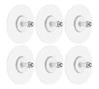 sourcing map 6Pcs Adhesive Wall Mount Screw Hooks, 2.8" Round Drill Free Adhesive Hooks Waterproof Heavy Duty Sticky Wall Mount with M6 Screw Cap Nut for Bathroom Kitchen Hanging Shelf, 20mm