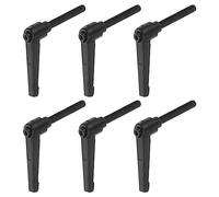sourcing map 6pcs Adjustable Clamping Lever Handles M8 x 60mm Male Thread Bolt Knobs Rotating Screw Locking Quick Release Ratchet Push Button Handle, Black