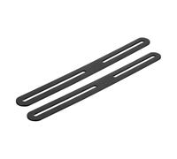 sourcing map 6Pcs Adjustable Flat Mending Plate Support with Slot, 11.02 x 0.94 Inch Stainless Steel Slotted Straight Brace Brackets for Wooden Furniture, Black