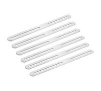 sourcing map 6Pcs Adjustable Flat Mending Plate Support with Slot, 14.17 x 0.94 Inch Stainless Steel Slotted Straight Brace Brackets for Wooden Furniture, Silver