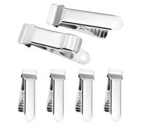 sourcing map 6Pcs Alligator Hair Clips, 40 x 13 Mm(LxW) Silver Metal Curls Crocodile Clamps for Hair, Bow Making, Grips DIY Accessories Hairpins