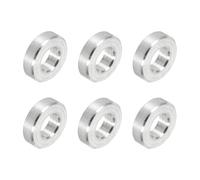 sourcing map 6Pcs Aluminum Spacer, 10mm OD x 5mm ID x 3mm Length Unthreaded Screw Standoff Bushing, Plain Finish Round Metal Spacer for Screws, Bolts and Rods, Silver Tone