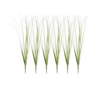 sourcing map 6Pcs Artificial Grass Plants, 18.5" Plastic Fake Wheat Grass Greenery Shrubs Outdoor Artificial Shrubs Faux Bushes for Home Garden Front Decor, Red