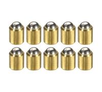 sourcing map 6pcs Ball Point Spring Plungers 10x13mm Brass No Step Positioning Beads Ball Spring Plungers Ball Catch Latch for Door Cupboard Mechanical Devices Furniture