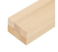 sourcing map 6Pcs Basswood Sticks, 10mm x 10mm x 100mm Square Wooden Dowel Rods Strips Craft Natural Wood Trim Slats Lumber for DIY Arts Painting Decoration Model Projects Whittling Hand Carved