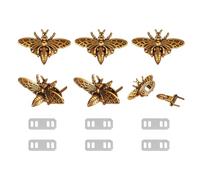 sourcing map 6Pcs Bee Turn Lock Clasp, 1.85" x 1.22" Zinc Alloy Closures Lock Fasteners Purse Twist Clip Clasp for Handbag Leather Bag Making, Brass