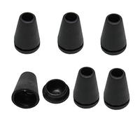 sourcing map 6pcs Black Bell End Stopper Cord Rope Ends Locks Lanyard Clips Fastener for Backpack Drawstrings Accessories