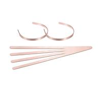 sourcing map 6Pcs Bracelet Blanks, 1/4 x 6inch Bangle Blanks Cuff Bracelet Blanks Copper for DIY Bracelet Jewelry Making(Rose Gold, 1.6mm Thick)