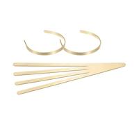 sourcing map 6Pcs Bracelet Blanks, 1/4 x 6inch Bangle Blanks Cuff Bracelet Blanks Copper for DIY Bracelet Jewelry Making(Gold, 1.6mm Thick)