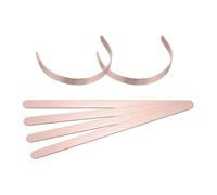 sourcing map 6Pcs Bracelet Blanks, 3/8 x 6inch Bangle Blanks Cuff Bracelet Blanks Copper for DIY Bracelet Jewelry Making(Rose Gold, 1.6mm Thick)