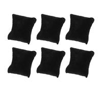 sourcing map 6Pcs Bracelet Watch Pillow, 3.54" x 3.15" Flannelette Jewelry Display Pillows for Bangle Cushions Display Storage, Black