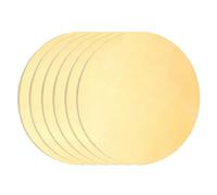 sourcing map 6Pcs Brass Round Plate, 0.02"(0.5mm) Thick 2.4"(60mm) Dia H65 Brass Round Disc Blank Metal Sheet Copper Circle Disc for Metal Stamping DIY Crafts