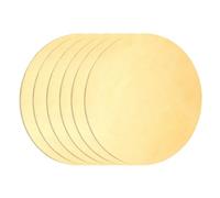 sourcing map 6Pcs Brass Round Plate, 0.03"(0.8mm) Thick 2"(51mm) Dia H65 Brass Round Disc Blank Metal Sheet Copper Circle Disc for Metal Stamping DIY Crafts