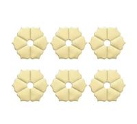 sourcing map 6Pcs Cabinet Knob Backplate, 1.38 Inch Hex Flower Shape Brass Backplate Washers Classical Furniture Decoration Gasket for Cabinet Drawer Cupboard Doors Hardware(Brass)