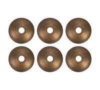 sourcing map 6Pcs Cabinet Knob Backplate, 28mm x 28mm Classical Furniture Decorative Brass Backplate Washers, Vintage Round Shape Gasket Hardware for Doors, Drawers, Closets, Bronze