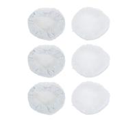 sourcing map 6pcs Car Polisher Bonnet Buffing Pad Synthetic Wool Tie-On Polishing Buffing Pad Cover for 7"-8" Car Buffer Bonnets Polisher, White