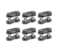 sourcing map 6Pcs Chain Master Connector Link Roller, 1/2" Pitch Carbon Steel, Standard Connecting Split Links for 08B Chain