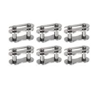 sourcing map 6Pcs Chain Master Connector Link Roller 8mm Pitch Stainless Steel Standard Connecting Split Links for 05B Chain