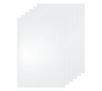 sourcing map 6pcs Clear Plastic Sheets 12" x 8.3" x 0.04" Transparent Flexible PVC Sheet Panels with Protective Paper for Signs DIY Display Projects Craft Picture Frames Painting