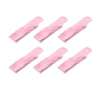 sourcing map 6pcs Cloth Napkins Pink Satin Table Napkins Polyester Square Bright Table Napkin Fabric Table Napkin for Event Wedding Party Table Decoration,20x20 Inch