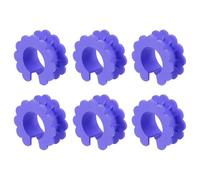 sourcing map 6Pcs Clothes Hanger Windproof Fixed Hook, Silicone Anti-Off Windproof Hanger Ring Hooks, Anti-Drop Coat Hanger Fixing Buckle for Outdoor Indoor, Purple