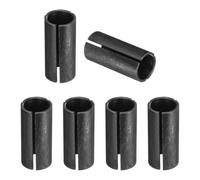 sourcing map 6pcs Collet Adapter 12.7mm (1/2") to 10mm (25/64") Carbon Steel Router Collet Reduction Sleeve Tool Bit Shank Router Conversion Chuck Adapter for Woodworking CNC Engraving, Black