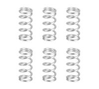 sourcing map 6Pcs Compression Springs, 1.6mm Wire Diameter x 12mm OD x 25mm Length 304 Stainless Steel Extension Spring Ballpoint Pen Pressure Springs for Shop Home Repairs, Silver