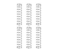 sourcing map 6Pcs Compression Springs, 1.6mm Wire Diameter x 12mm OD x 50mm Length 304 Stainless Steel Extension Spring Ballpoint Pen Pressure Springs for Shop Home Repairs, Silver