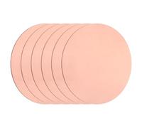 sourcing map 6Pcs Copper Round Plate, 0.04"(1mm) Thick 2"(50mm) Dia Pure Copper Metal Sheet T2 Copper Round Disc Brass Circle Gaskets for Metal Stamping DIY Crafts