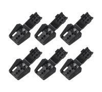 sourcing map 6Pcs Cord End Tips, Nylon Zipper Pull Cord Stopper Drawstrings Ends Cord Lock for Backpack Sneakers Jacket Shoes (18x18mm, Black)