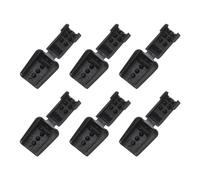 sourcing map 6Pcs Cord End Tips, Nylon Zipper Pull Cord Stopper Drawstrings Ends Cord Lock for Backpack Sneakers Jacket Shoes (17x14mm, Black)