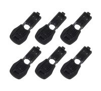 sourcing map 6Pcs Cord End Tips, Nylon Zipper Pull Cord Stopper Drawstrings Ends Cord Lock for Backpack Sneakers Jacket Shoes (20x15mm, Black)