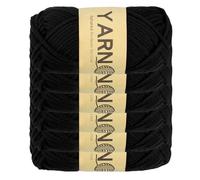 sourcing map 6Pcs Crocheting Yarn, 2mm Black 100% Acrylic Yarn 150 G/5.3 oz Sport Weight Yarns Bulk Soft and Fluffy Yarns for Knitting DIY Crochet Crafts Blankets Gift,328 Yards Total