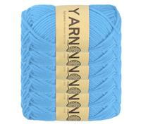 sourcing map 6Pcs Crocheting Yarn, 2mm Blue 100% Acrylic Yarn 150 G/5.3 oz Sport Weight Yarns Bulk Soft and Fluffy Yarns for Knitting DIY Crochet Crafts Blankets Gift,328 Yards Total