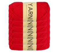 sourcing map 6Pcs Crocheting Yarn, 2mm Red 100% Acrylic Yarn 150 G/5.3 oz Sport Weight Yarns Bulk Soft and Fluffy Yarns for Knitting DIY Crochet Crafts Blankets Gift,328 Yards Total