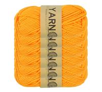 sourcing map 6Pcs Crocheting Yarn, 2mm Yellow 100% Acrylic Yarn 150 G/5.3 oz Sport Weight Yarns Bulk Soft and Fluffy Yarns for Knitting DIY Crochet Crafts Blankets Gift,328 Yards Total