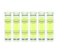 sourcing map 6pcs Cylindrical Bubble Level 9.5x40mm Mini Bullseye Spirit Levels for Leveling Camera Tripod Telescope Workshop Turntable Pictures Frame, Green