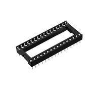 sourcing map 6pcs DIP IC Chip Socket Adaptor Solder Type 2.54mm Pitch Dual Row 32 Flat Pin 15.2mm Row Pitch