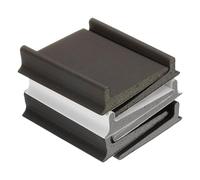 sourcing map 6Pcs Door Corner Seals, Self-Adhesive Door Frame Seal Weather Stripping Draft Stopper for Weather Protection Isolation of Noise (2" x 1.8", Black/Brown/White)